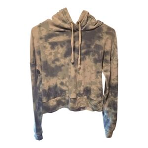 Cropped Tie-Dye Hoodie Sweatshirt Size S
